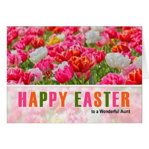 for Aunt on Easter Pink Tulip Garden