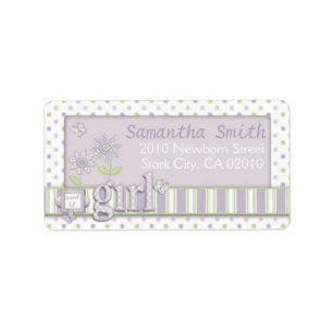 For Baby Girl Address Label LG