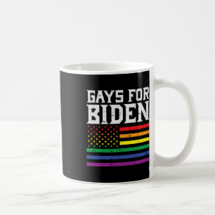For Biden 2020 Us Flag Lgbt Rainbow Joe President Coffee Mug