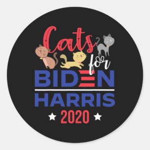 For Biden Harris - Cute Cat Lover Owner Democrat  Classic Round Sticker