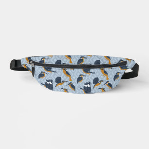 For Bird Lovers Cosy Kingfishers Patterned Bum Bags