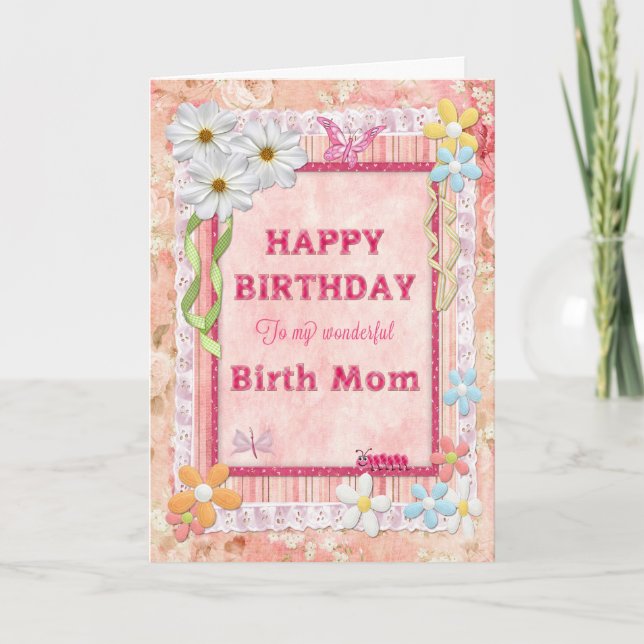 For Birth mom, craft birthday card (Front)