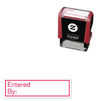 For bookkeeping Entered By:  Self-inking   Self-in Stamp