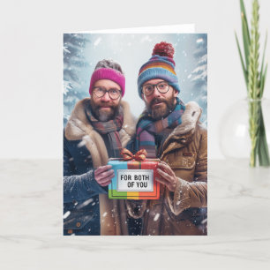For Both of You LGBTQ Christmas Digital Art Holiday Card