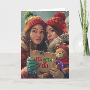 For Both of You LGBTQ Christmas Digital Art Holiday Card