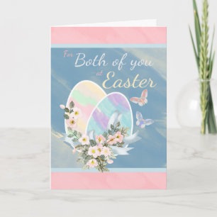 For Both of You - Watercolour Easter Eggs Card