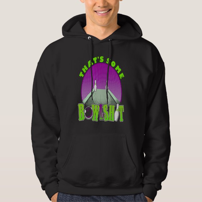 For Bowlers Midnight Laser Bowling Ten Pin Bowling Hoodie (Front)