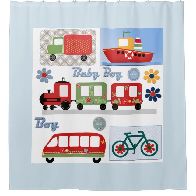 For boy shower curtain (Front)
