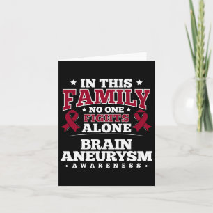 For Brain Aneurysm Patients - Burgundy Ribbon Card