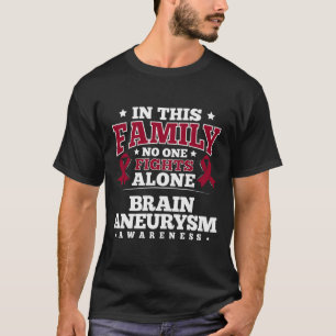 For Brain Aneurysm Patients - Burgundy Ribbon  T-Shirt