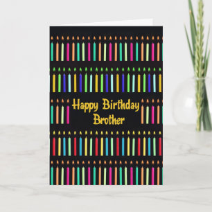 For Brother Funny Birthday with Candles Card
