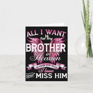 for Brother in Heaven Missing Brother Angel Card