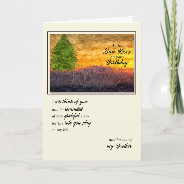 For Brother on His Birthday Scenic Card (Front)