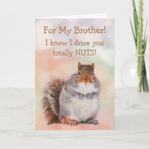 For Brother Squirrel Birthday Card