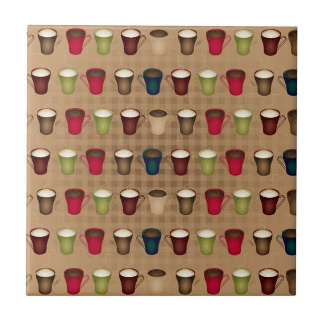 For Coffee Lovers - Coffee Cups Tile (Front)