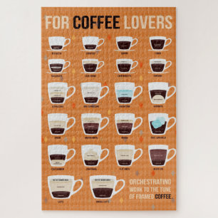 For Coffee Lovers Foamed Coffee Jigsaw Puzzle