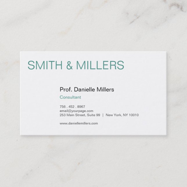 For Consultants Business Card (Front)