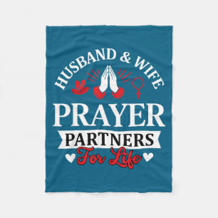 For Couple Matching Husband Wife Prayer Fleece Blanket