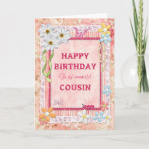 For cousin, craft birthday card
