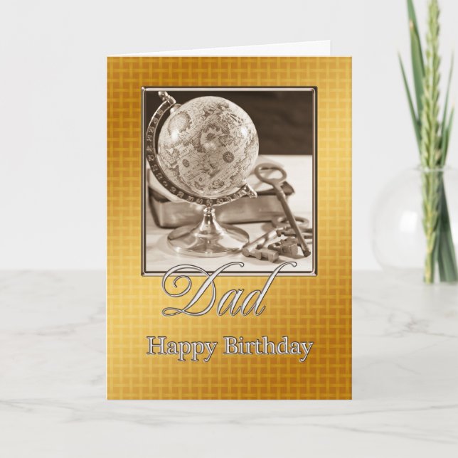 For Dad, a traditional birthday card (Front)