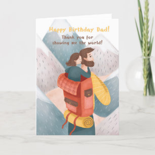 For Dad Cute Adventurer Birthday Card