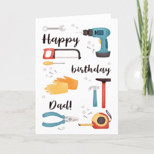 For Dad DIY Tools Birthday Card