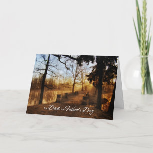 for Dad Lake View Dock Father's Day Card