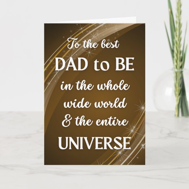 For Dad to Be Father's Day Universe Theme Card (Front)
