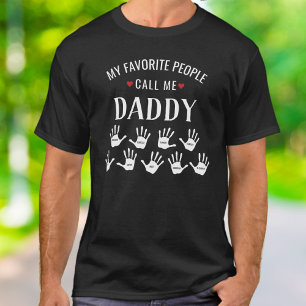 For Daddy with kids Names Personalised T-Shirt