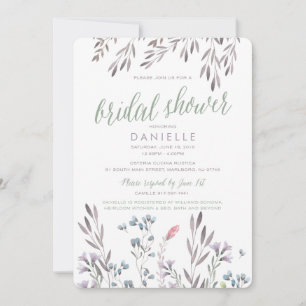 For Danielle - Wildflower Wedding Bridal Shower Invitation