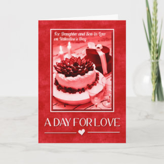 for Daughter and Son in Law on Valentine's Day Holiday Card