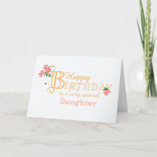 For Daughter Birthday with Clematis Flowers Card