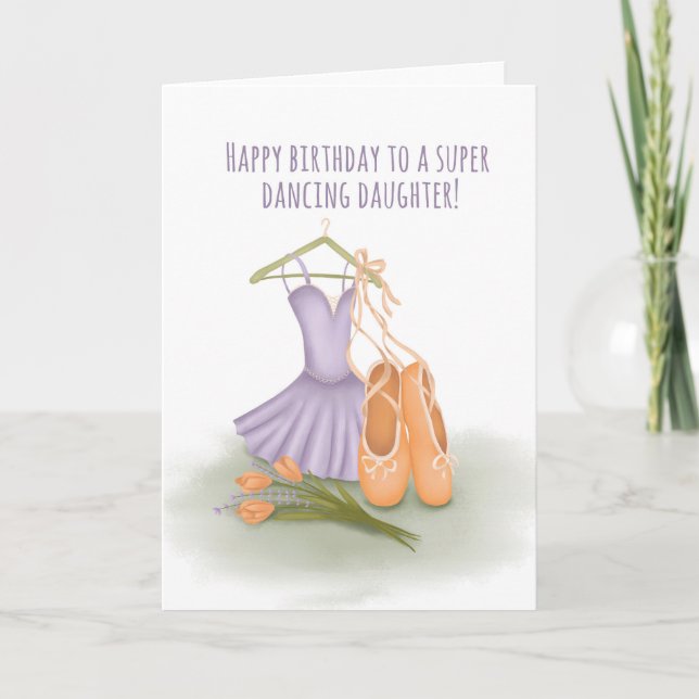 For Daughter lilac ballet Birthday Card (Front)
