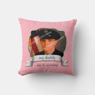 For Daughter of Overseas Soldier - Pink Pillow