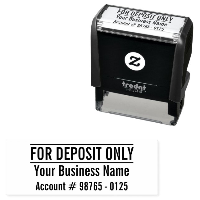 For Deposit Only Business Banking Self-inking Stamp (In Situ)