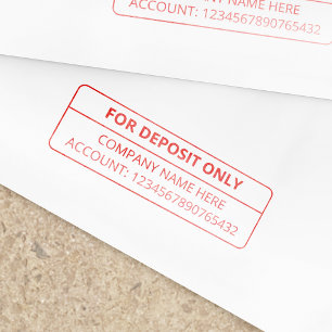 For Deposit Only Business Company Bank Self-inking Stamp