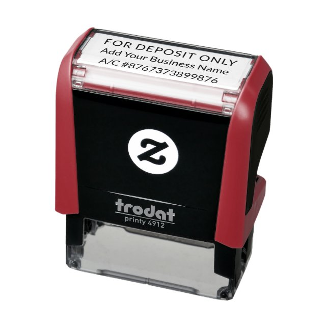 For Deposit Only Business Name Bank Account Number Self-inking Stamp (Product)