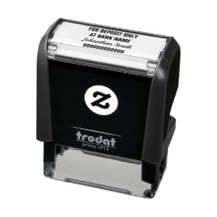 For Deposit Only Cursive Script Your Name Self-inking Stamp