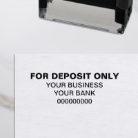 For Deposit Only Custom Bank Business