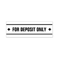 "FOR DEPOSIT ONLY" Rubber Stamp