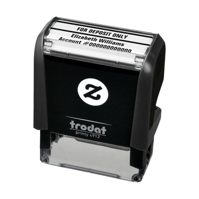 For Deposit Only Your Name and Bank Account Number Self-inking Stamp (Product)