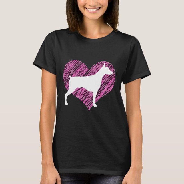 For Doberman Dog Lovers I Love Doberman Dog   T-Shirt (Front)