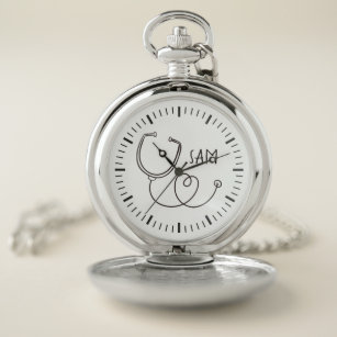 For Doctors and Nurses. Medical Stethoscope. Pocket Watch