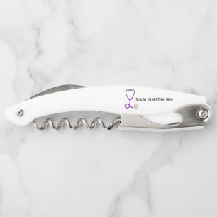 For Doctors and Nurses Violet Medical Stethoscope Corkscrew