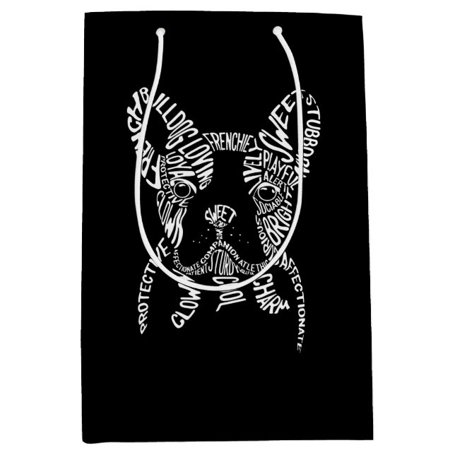 For Dog Lovers French Bulldog Medium Gift Bag (Front)