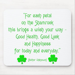 For each petal on the shamrock... mouse pad