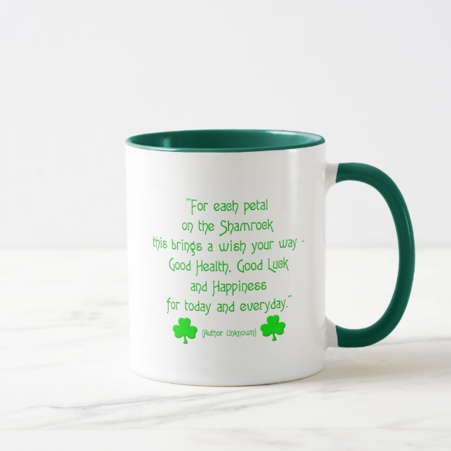 For each petal on the shamrock... mug (Right)