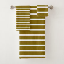 For Elegant Bathrooms – Gold & White Striped 