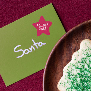 For Elf Eyes Only Christmas Star Sticker