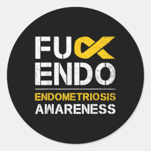 For Endo Endometriosis Awareness Month Endo Suppor Classic Round Sticker